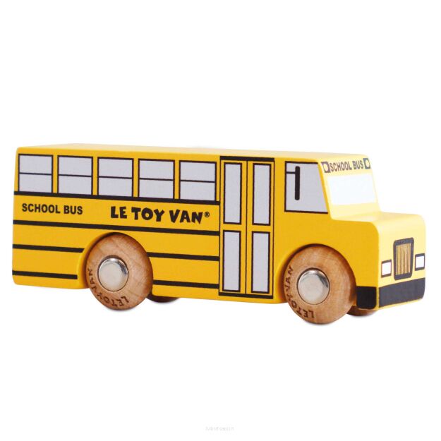 Kolekcjonerski samochodzik GT285 Rufus autobus szkolny drewniany Le Toy Van