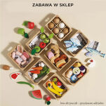 Drewniane jabłka i gruszki w skrzynce, zabawka dla dzieci, sklep Le Toy Van - 5