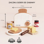 Drewniany toster zestaw, zabawka dla dzieci, akcesoria kuchenne, Le Toy Van - 5