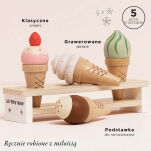 Drewniane lody rożki zestaw, zabawka dla dzieci, lodziarnia, Le Toy Van - 2