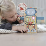 Gigglebot rozwojowa zabawka interaktywna drewniany robot sensoryczny Micki - 5