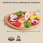 Drewniana pizza zabawka dla dzieci, odgrywanie ról, gotowanie, Le Toy Van - 3