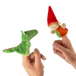 Pluszowa pacynka na palec Krasnal maskotka teatrzyk dla dzieci sigikid - 5