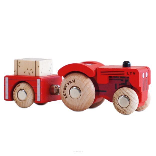Kolekcjonerski samochodzik GT190 Tilly traktor drewniane auto Le Toy Van