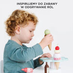 Drewniane lody rożki zestaw Carlo's Gelato, zabawka, lodziarnia, Le Toy Van - 6