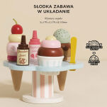 Drewniane lody rożki zestaw Carlo's Gelato, zabawka, lodziarnia, Le Toy Van - 3