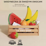 Drewniane owoce w skrzynce, zabawka dla dzieci, stragan, sklep Le Toy Van - 3