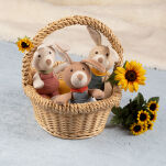 Pierwsza przytulanka Króliczek w ogrodniczkach czerwony 30cm dzieci sigikid - 6