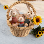 Pierwsza przytulanka Króliczek w ogrodniczkach czerwony 30cm dzieci sigikid - 7