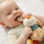 Zabawka rozwojowa Piesek szeleścik grzechotka gryzaczek dla dzieci sigikid - 10