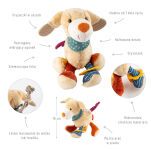 Zabawka rozwojowa Piesek szeleścik grzechotka gryzaczek dla dzieci sigikid - 4
