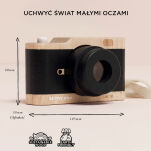 Drewniany aparat fotograficzny retro z kalejdoskopem, zabawka, Le Toy Van - 5