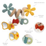 Zabawka rozwojowa Spirala Motyle grzechotka lusterko gryzak 45cm sigikid - 3