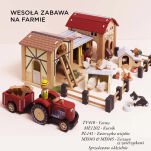 Traktor Drewniany z Przyczepą dla Dzieci Zabawka Le Toy Van - 5