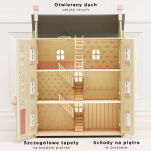 Drewniany domek dla lalek Cherry Tree Hall, zabawka dla dzieci, Le Toy Van - 3