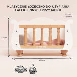Drewniane łóżeczko dla lalek, zabawka dla dzieci, zabawa lalkami Le Toy Van - 4