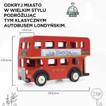 Drewniany piętrowy kolekcjonerski autobus, Londyn, dla dzieci, Le Toy Van - 4